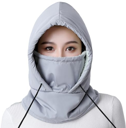 Uoqpty Copri Viso Invernale,Copricollo Impermeabile | Cappuccio da Sci Regolabile E Caldo,per Corridori Donne Uomini Moto Bici Ciclismo Snowboard Escursionismo Arrampicata Outdoor Corsa