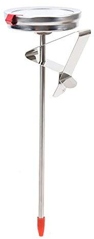 Thermomètre à cadran, thermomètre à friture en acier inoxydable avec indicateur à cadran de 5 cm de 50 ℃ à 300 ℃, outils de mesure de la température du bac pour la cuisson de la (15 cm)
