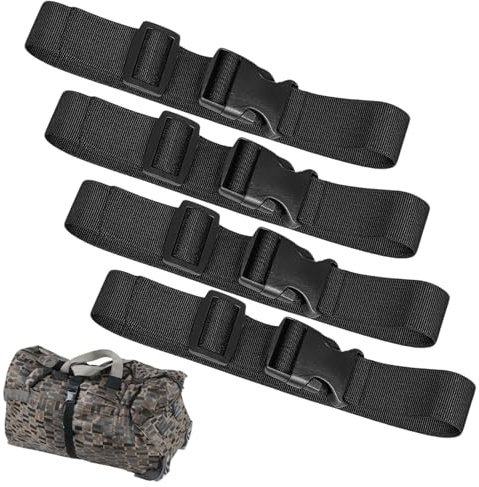 4 Stück Verstellbarer Brustgurt Rucksack, Brustgurte mit Schnappschnallen, Allzweck Gurtband, Rucksack Zubehör, Ideal für Wandern, Reisen, Klettern, Camping, Robust (2,5 cm x 100 cm, Schwarz)