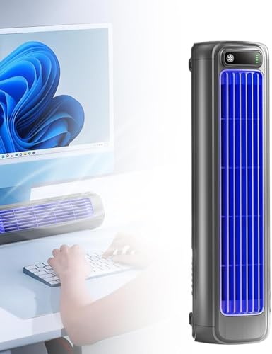 Epicooler Aire Acondicionado — Cooling Ace: Aire acondicionado portátil, ventilador de refrigeración mejorado con 3 velocidades y pantalla táctil LED (Azul)