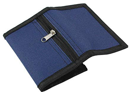 RFID Slim Camouflage Wallet For Kids/Trifold Wallets for Men/Mini Trifold Coin Purse with Zipper for Kids (Navy Blue)