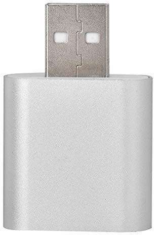 7.1 Channel External USB 2.0 to 3.5mm Stereo Audio Sound Card Mic Adapter Speaker USB Sound Card for Windows 8,Windows 7,Windows Vista,Windows XP,Mac OS 8.6(Silver)