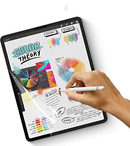 Thorani 2 Stück Paper-Feel Schreib- & Zeichenfolie für iPad Pro 12.9 Zoll 2017 (1. Gen) - kompatibel mit Apple Pencil & Face ID