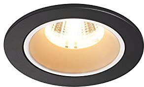 SLV Deckeneinbauleuchte NUMINOS® DL S/LED Spot, Fluter, Deckenstrahler, Deckenleuchte, Einbau-Leuchte, Innen-Beleuchtung / IP20/IP44 2700K 8.6W 720lm schwarz 55Grad