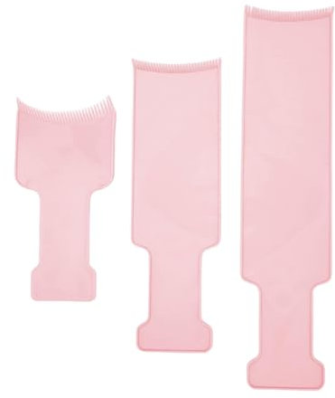 Kit per Evidenziazione 3 Pezzi, Kit per Capelli, Set per Paddle e Pannelli per Balayage in Lamina per Candeggina, Colorante per Capelli, Tavola Lunga e Tavola Corta Set Colorare (Rosa)