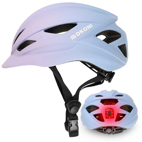 DKONI Bike Helmet Adult Urban:Bicycle Helmet for Men Women (Pink/Blue, Large)