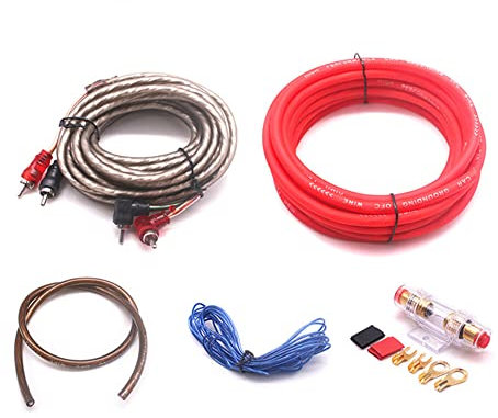 6 Gauge Auto Audio Verkabelungssatz,Car Audio Subwoofer Kabel Endstufe Kabel Anschlusskabel Kfz Verstärker Kabelsatz Anschluss Set mit Sicherung für Auto LKW Stereo Subwoofer