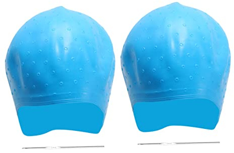FOMIYES 2 Ensembles Chapeau Surligneur Chapeau De Gommage Capuchon De Glaçage En Silicone Met En Évidence À Travers Le Capuchon Bonnet De Teinture Des Cheveux Bonnets De Teinture