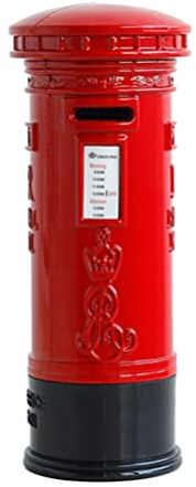 TOYANDONA Caja Alcancía para Niños Alcancía De La Novedad Alcancía Decorativa Banco De Moneda De Metal De Gran Bretaña Buzón De La Vendimia Banco Metalico Tanque De Seguridad Bebita Navidad