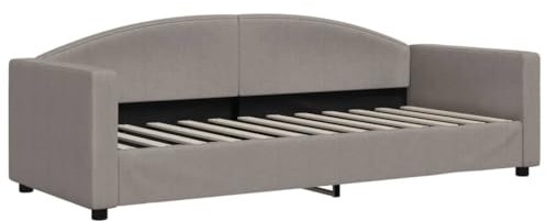 vidaXL Tagesbett, Gästebett 2-in-1, Sofabett Schlafsofa für Schlafzimmer Wohnzimmer, Bettsofa Sofa, Modernes Design, Taupe 80x200cm Stoff