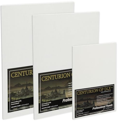 Centurion Deluxe Professional Ölgrundierte Leinen-Leinwand – Set in verschiedenen Größen – 24 Stück Leinen-Leinwände zum Malen, Kunstwerken und mehr