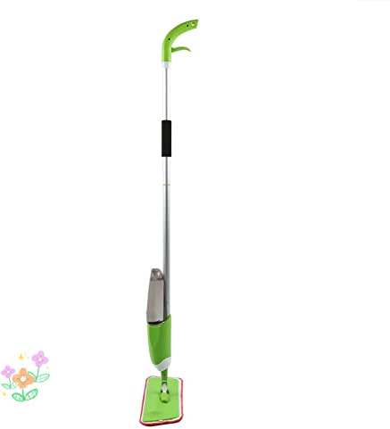 Balai Lave-Sol Vaporisateur réservoir et Spray intégré - avec Tête de Serpillière Double Face - Microfibre Lavable et réutilisable -1 Balai