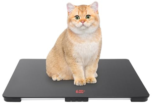 Hundewaage Digitale Hundewaage Haustierwaage Tierwaage Maßgeschneidert für Große Hunde LCD-Anzeige Schwarz für größere Hunde geeignet ist