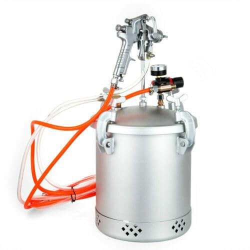 czyuRachel Farbspritzpistole, 10l Farbsprühsystem Druckbehälter Farbbehälter Anti Korrosion Lackierpistolen Mit Luftregler Und Sicherheitsventil, 3.0 Mm Standarddüse, Betriebsdruck 45 Bis 60 Psi