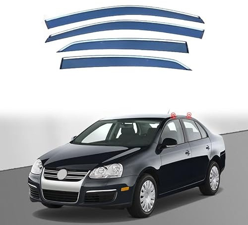 GuanLL Auto-Windabweiser für VW Sprint MK5-A5 2006-2011,Sonnenblenden/Regenschutz/Windabweiser/Tür-Windabweiser