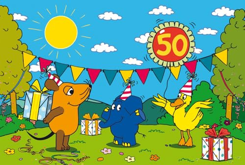 Schmidt Spiele 56536 Die Maus, Alles Liebe zum Geburtstag Elefant, 60 Teile Kinderpuzzle
