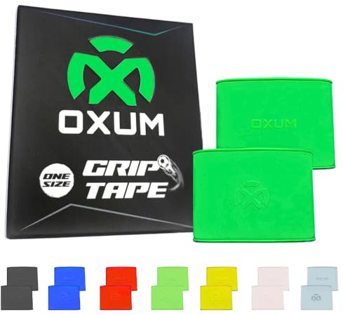 Oxum Banda Sujetaespinilleras Pro de Silicona para Fútbol - Soporte Seguro y Cómodo para Espinilleras - Sujetaespinilleras para Adultos y Niños Grip Tapes (Verde)