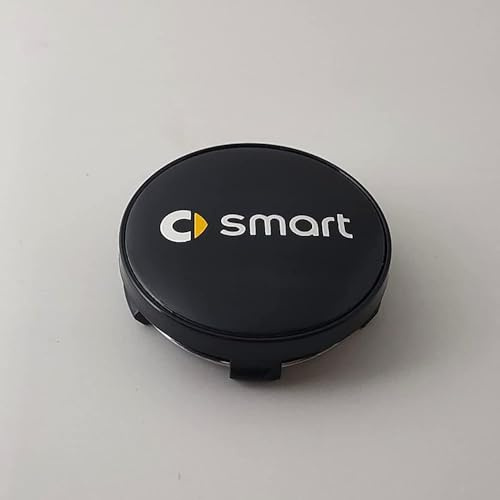 PjjxQf 4 Stück Auto Felgenabdeckung Radnabenkappen Wasserdicht Nabendeckel Radnabendeckel Badge Decoration Zubehör für Smart Fortwo Forfour 450 451 454 453, 60mm,A