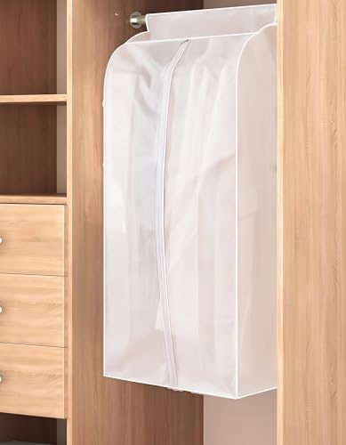 PEIFENG TUNAN Transparente Kleidertasche, staubdichte Abdeckung, mottensichere Schienenabdeckung, Aufbewahrung, Manteltasche mit Reißverschluss, PEVA (Transluzent, 120 * 60 * 50)