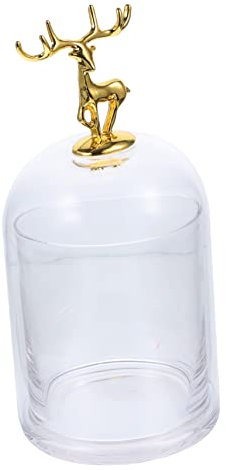 Zerodeko -landschaftsvase Glas Landschaftsabdeckung Glaskuppelbasis Einzigartige Dekorative Glasabdeckung Konservierte Blumenglasabdeckung Kerzenkuppel