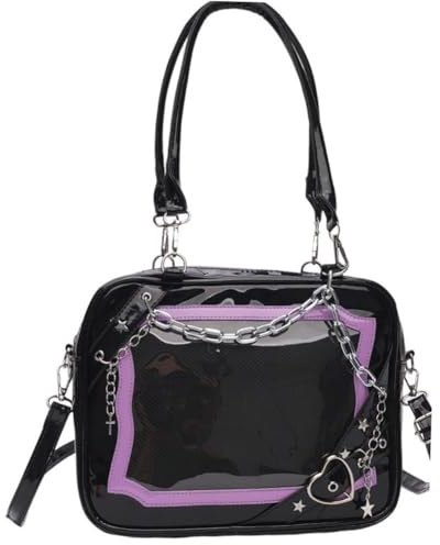 Lpitoy Kawaii Ita Tasche, Y2k Herz Umhängetasche Metallkette, Ästhetische Tragetasche Schultertasche Für Frauen Mädchen Für Anime Pins Display