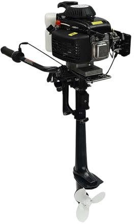 Außenbordmotor 3PS Benzinmotor Viertaktmotor für Schlauchboot und Angelboot, 2.2kW Bootsmotor 57 x 92cm, ideal für Outdoor, Fischerei, Aquakultur, 5500 U/min Leistung