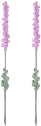 OUNONA 2pezzi Lavanda Finta Lavorata Maglia Composizioni Floreali Artificiali Per Centrotavola Di Ringraziamento Decorazione Tavolo Festa Bouquet Finto Filato Per Tavoli e Scrivanie