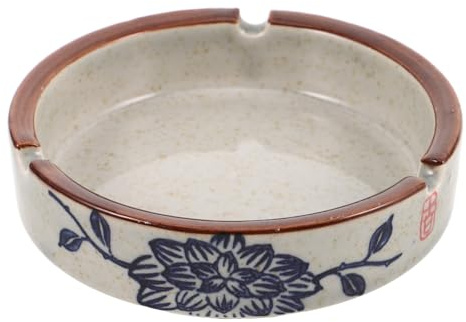 Luxshiny Aschenbecher Weißer Eleganter Aschenhalter mit Winddichtem Design Keramik und Großem Fassungsvermögen für Zuhause und Indoor Familientreffen