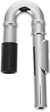 VICASKY Flute Mouthpiece Replacement Head with High Durability and Easy to Replace Features Silver Nickel Plated and Practical Flute Accessories Suitable for Manual Elbow