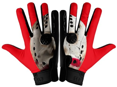 SLEEFS Youth Football Gloves for Boys & Girls - Wide Receiver Football Gloves with Sticky Grip for Catch Control - Lightweight, Breathable Fit - Durable Kids Glove, Youth Small or Large