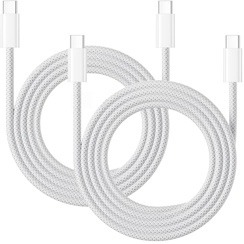 iPhone 15 16 17 Câble USB C vers USB C, 60W Câble USB C Charge Rapide 2M+2M Nylon Type C Câble Cordon Fil Chargeur pour iPhone Air/17/16 Pro Max/16 Plus/16e/15 Pro/15,iPad Pro/Air/Mini 6 7/10 11 Gen
