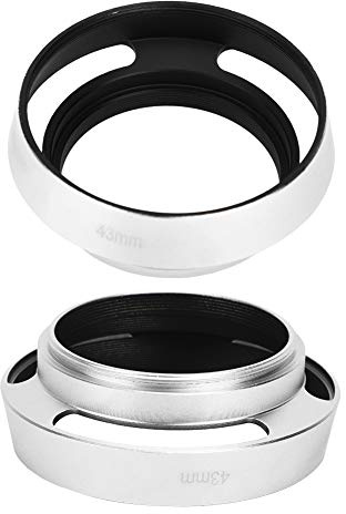 BONKZEBU Paraluce per Fotocamera da 43 Mm in Lega di Alluminio, Paraluce in Metallo di Pregevole Fattura Sostitutivo per Bloccare la Luce Circostante, 2 per Fotografia All'aperto
