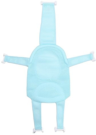 Inserto per bagnetto in rete, robusto telaio di supporto Rete universale staccabile per vasca da bagno, imbracatura per doccia, per neonato, bambino sicuro, comodo da bagno (Azzurro)