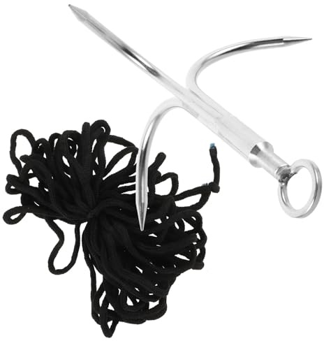 OSOLADY Gancho de Escalada de Acero Inoxidable con Tres Garras para Pesca y Actividades al Aire Libre, Resistente y Versátil con Alta Capacidad de Agarre para Color Aleatorio
