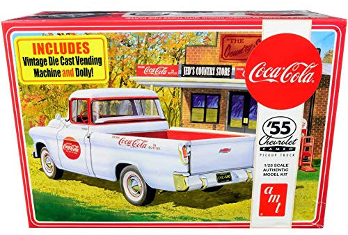 Round2 AMT1094/12 1/25 1955 Chevy Cameo Pick-Up Chevrolet Plastikmodellbausatz, Modelleisenbahnzubehör, Hobby, Modellbau, Mehrfarbig, Mittel