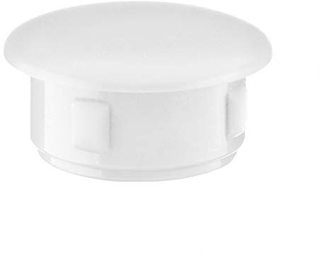 EMFA Abdeckstopfen für Bohrung Durchmesser 30 mm Weiß RAL 9010 Blindstopfen Abdeckkappen Endkappen Verschlusskappen 25 Stück Kopfdurchmesser 36 mm, Borloch 3 cm