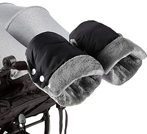 Linlook Kinderwagen Handwärmer - Fleece Kinderwagen Muff Buggy Handschuhe, Wasserdicht und Winddicht Stroller Handmuff Universalgröße für Kinderwagen, Buggy, Radanhänger
