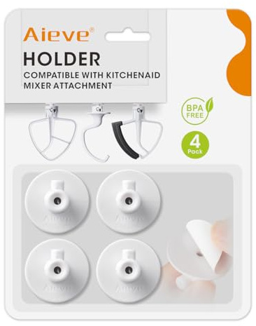 Aieve Soportes de fijación para batidora de pie compatibles con accesorios de batidora Kitchenaid (paquete de 4)
