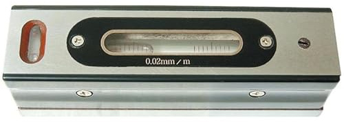 Niveau droit 2 fioles Haute précision - Sensibilité 0,02 mm/m, Longueur 150 mm