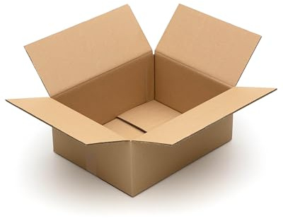 KK Verpackungen Versandkartons 500 x 400 x 200 mm Braun 2-wellig (Außenmaß 514 x 414 x 222 mm) | 10 Stück, Faltkartons Kartons für Versand als DHL Paket Hermes Paketklasse M DPD GLS Paketklasse L