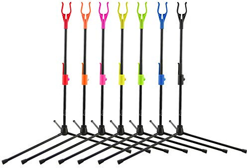 SHARROW Bogenschießen Bogenständer Halter Recurve Bogenständer Tragbarer Faltbarer Bogenständer Verwendung für Zielschießstände Recurvebogen Langbogen (Schwarz)