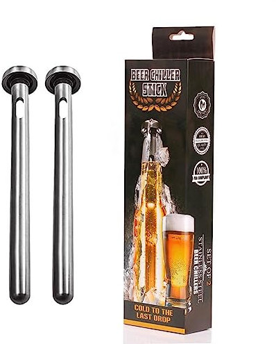 Bacchette refrigeranti per bottiglie di birra in acciaio inox, per refrigeratori di bottiglie di birra in acciaio inox, per mantenere fredde le bevande, per gli amanti della birra (2 pezzi)