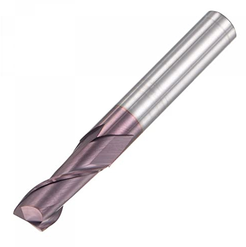 sourcing map Square Nose End Mill, 8mm Tip Dia Solid Carbide AlTiN Coated CNC Router Bits 2 Flute Spiral Milling Cutter HRC55 with 8mm Shank 60mm (2.36-inch) Length
