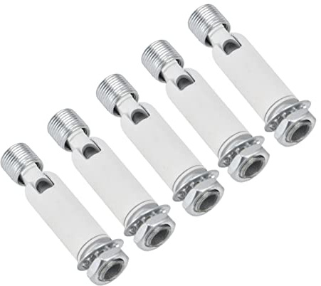 Septpenta 5PCS Sloped Ceiling Adapter for Pendant Lights, 180° Adjustment, M10 External Gear Conversion Head, Sloped Ceiling Light Adapter for Spotlights, Reflector Lamp(White)