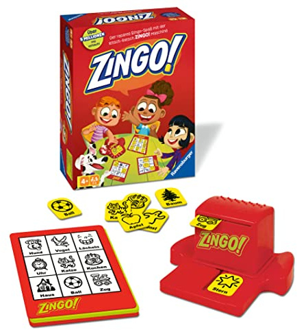 Ravensburger 22354 - Zingo!, Kinderspiel ab 4 Jahren, für 2-6 Spieler, Bingospiel