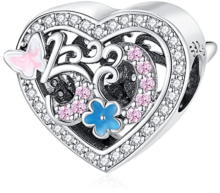Annmors Family Geburtstag Nummer Abschluss 925 Sterlingsilber Anhänger Bead Charms für Armband und Kette, für Pandora