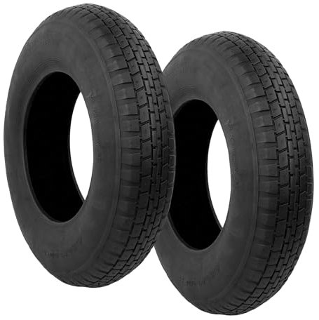 KCT - 2 Pack - 4.80/4.00-8 Inch Wheel Replacement Tyre Heavy Duty Pneumatic Wheelbarrow Trolley Cart Tire