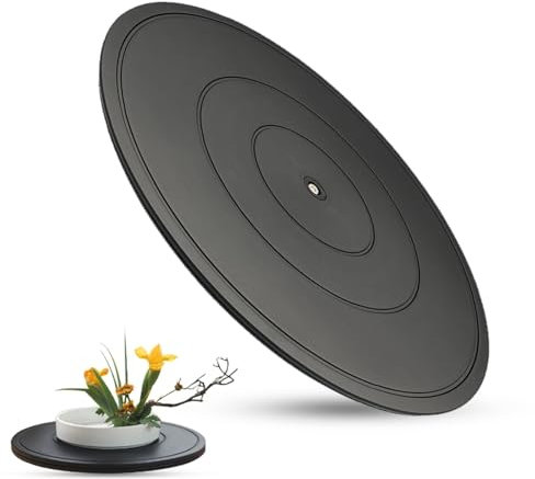 WORDFUN Piatto Piattaforma per Monitor, Piatto Rotante Supporti Girevoli TV, Piattaforma Girevole A 360°, Multiuso Giradischi con Cuscinetti Sfera in Acciaio, per Schermo TV/Monitor/Piante Bonsai