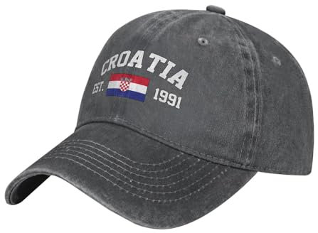 Baseball Cap Kroatien Flagge Capatmungsaktive Mütze Leichtgewicht Schirmmütze Basecap Vintage Sommer Kappe Für Teenager, Herren, Damen