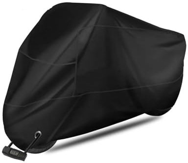 Motorradabdeckung Motorradabdeckung UV Schutz Staubdicht Schneefest Outdoor Regen Motorrad wasserdichte Abdeckung Für V&ersys Staubdichte Motorradabdeckung(Schwarz,4XL für 250cm)
